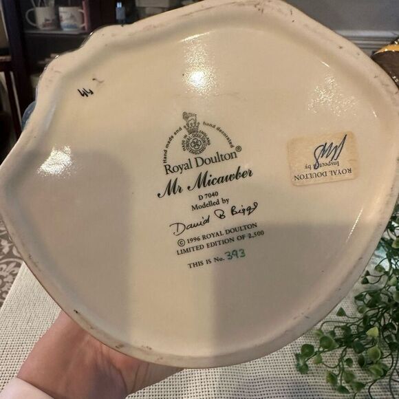 Royal Doulton Mr Micawber 1996 Limited Edition Mug Vintage Rare #393/2500 - Picture 7 of 8